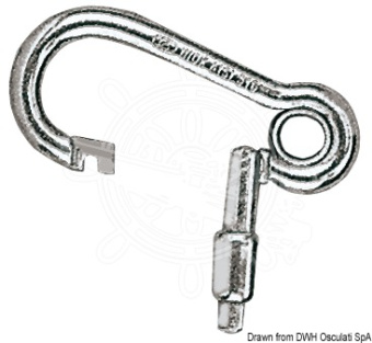 Osculati 09.287.10 - SS Carabiner Hook With Outer Opening 100 mm