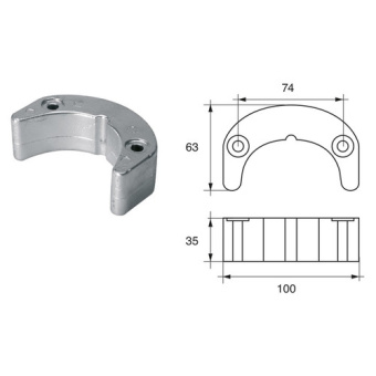 Bukh PRO L8147303 - Anode F/JOHNSON/EVINRUDE EngineS