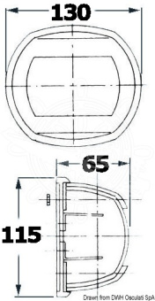 Osculati 11.411.23 - Maxi 20 Black 24 V/White Bow Navigation Light