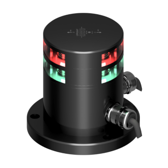 Lopolight 300-115+114G2-PRO180 - Navigation Light 3NM 180° Green + 180° Red Black Anodized