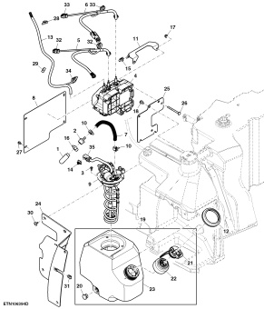 John Deere DZ100608 - Def Tank Header Assembly