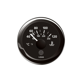 VDO A2C59514170 – ViewLine Coolant Temperature Gauge 120°C Black 52 mm