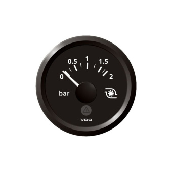 VDO A2C59514152 – ViewLine Turbo Pressure Gauge 2 Bar Black 52 mm