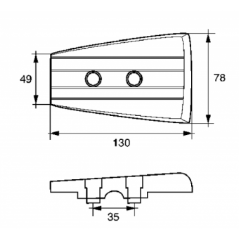 Tecnoseal Aluminium Plate For DPH/DPR Legs