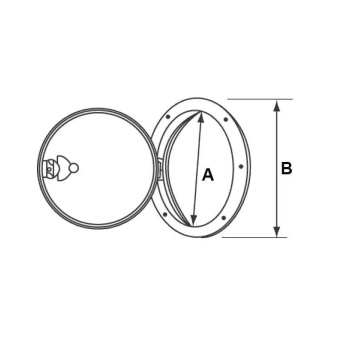 Nuova Rade 196452 - Inspection Hatches With Self-Centering Thread & O-Ring, Int.Ø168mm, White