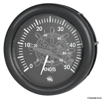 Osculati 27.422.02 - GUARDIAN Speedometer, 0-30 knots, 24V, Black-Black