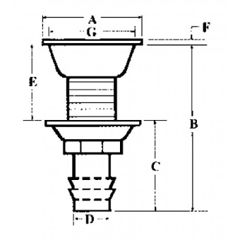 Marine Town Stainless Steel Straight Tank’s Vent For Hose 20 mm