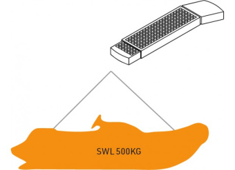 Rapid Marine LSC4-500JR-GY - Rotating Passerelle/Single Point Lift for Jetribs - SWL 500kg