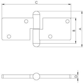 Hollex Hinge 51mm 50323