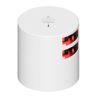 Lopolight 301-109ST-WH - Navigation Light 3NM 112,5° Red, Port, Double, White Ceramic Coated