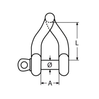 Euromarine Twisted Shackle A4 Ø8mm