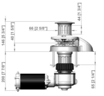 Maxwell P102552 12V 6/7mm Chain RC8-6 Windlass With Capstan