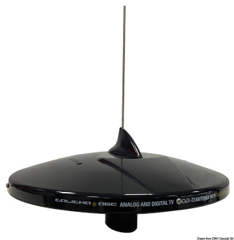 Osculati 29.926.21 - GLOMEX Talitha AGC/DAB AM-FM TV Antenna Black