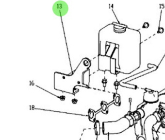 Nanni Diesel 95310822 - Heat Exchanger Bracket for N3 and N4 Engines