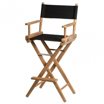 High Teak Folding Director's Chair Zwart Canvas