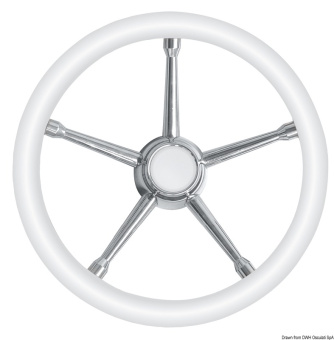 Osculati 45.135.03 - A Soft Polyurethane Steering Wheel White/SS 350 mm