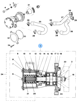 Vetus STM8105 - Pump 1051 1/2 Cam DT43-DTA43