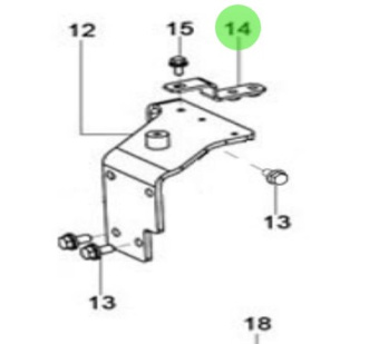 Nanni Diesel 95303445 - Injection Pipe Support Bracket for T4 Series Engines