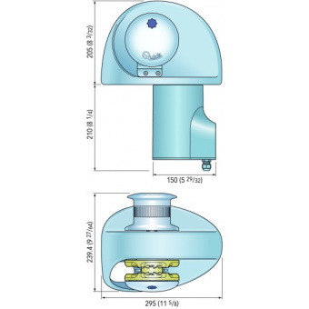 Quick Eagle Windlass With Drum 1000 Watt - 24 Volt For Chain 8 mm