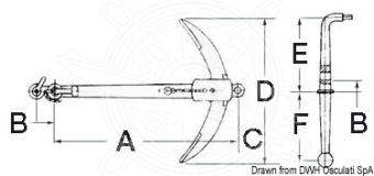 Foldable Flukes Admiralty Anchor Hot-Galvanized Steel