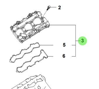 Bukh 22410-3A000 - Left Rocker Cover Assembly for S270J Engines