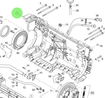 Steyr Z002655-0 - Engine Housing Assembly Including Oil Dipstick Pipe for M160068 Engines