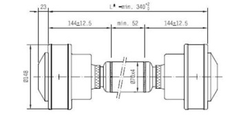 Aquadrive Shaft Coupling Extended CV30