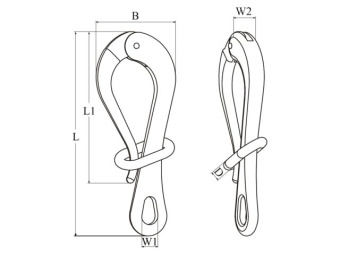 Talamex SS AISI 316 Pelican Hook With Eye 100 mm