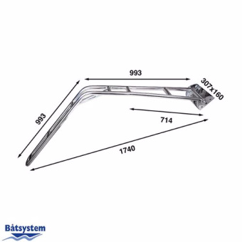 Båtsystem DV42KIT - Davit Ø42 mm Tube/Pair, Including Block Kit
