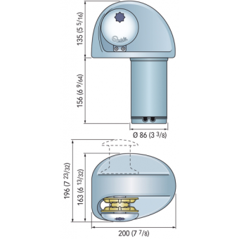 Quick Eagle Low Profile Horizontal Windlass 500 Watt - 12 Volt For Chain 6 mm