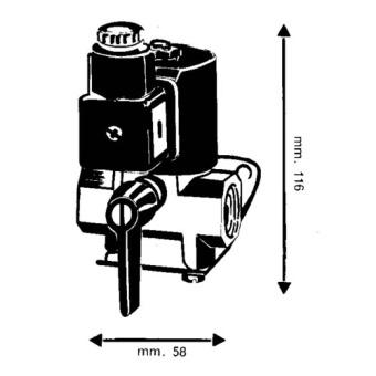Allpa Electric Fuel Line Valve, 12v/12w, 1/2" Inner Thread