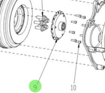 Nanni Diesel 970776050 - Damper Plate 121 DIN for HE and N Series Engines