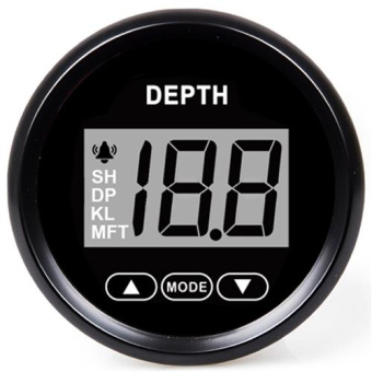 Hollex Depth Meter Black 9-32V with Mirror Transducer