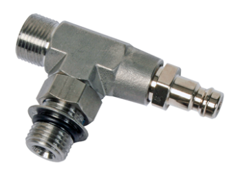 SeaStar Horizontal Bleeder Tee For Cylinder HC5303-3/5312-3/5313-3/5314-3/5330-3/5331-3/4670-3/5370-3/5380-3 (2 Per Kit)