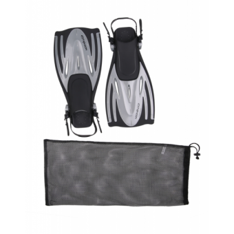Typhoon T-Jet Adjustable Foot Fin Silver