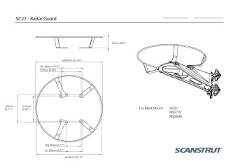 Scanstrut SC27 Stainless Steel Radar Guard for Raymarine 2 KW