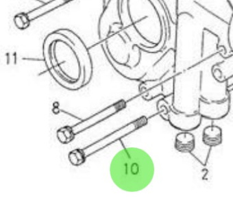 Nanni Diesel 970307622 - Timing Case Bolt for HE and N Series Engines