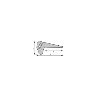 Safe Anodized Aluminum Bow Roller for Delta & Plough Anchors 12 kg (460 mm)