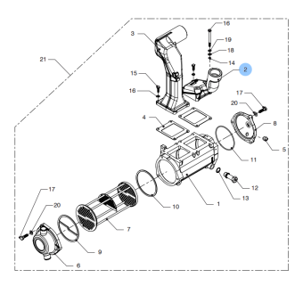 Vetus 16-3775 - Air Pipe "in" 4 Cylinder