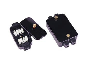 Allpa Watertight Connection Box Of Bakelite, 2x4 Connections, 127x66x45mm