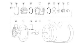 Jabsco 18753-0251 - Mechanical Seal, Nitrile/Tungsten Carbide for 30530 Series