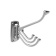 Foresti & Suardi 205B.C -  Quadruple Coat Hook Chrome 115x40x125 mm Blister