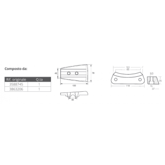 Tecnoseal Aluminium Anodes Kit For Volvo DPH