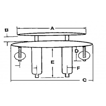 Marine Town Flush Mounth Cleats 112 mm