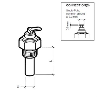 VDO 323-801-005-001D - Continental VDO Coolant Temperature Sender 120°C - 1/8-27 NPTF