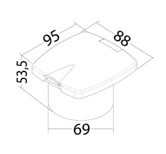 Osculati 16.445.14 - Heavy Duty New Edge fresh water white inlet