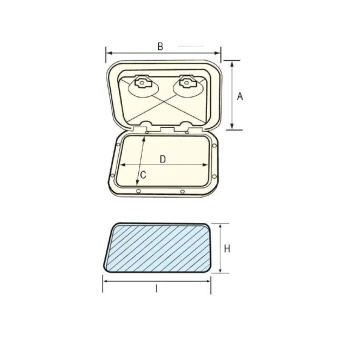 Nuova Rade 198151 - Top Line Hatch, White, 272x657mm