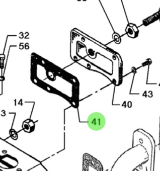 Bukh 000D9643 - Gasket for DV24RME, DV29RME and DV32 Engines