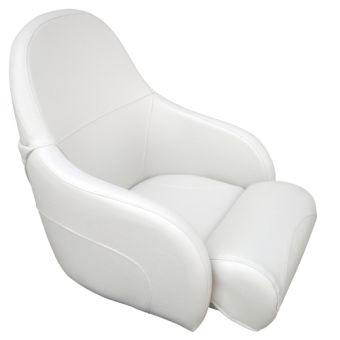 Allpa Boat Chair Model 'Naxus' Flip Up, White (Slide Plate Needed)