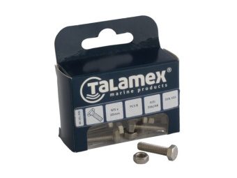 Talamex Stainless Steel AISI 316 Hexagon Bolt With Nut M4x30mm (48 pcs)